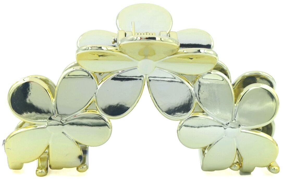 X-P5.2 H819-010-1 Pinza per capelli 9.Fiori dorati da 5 cm