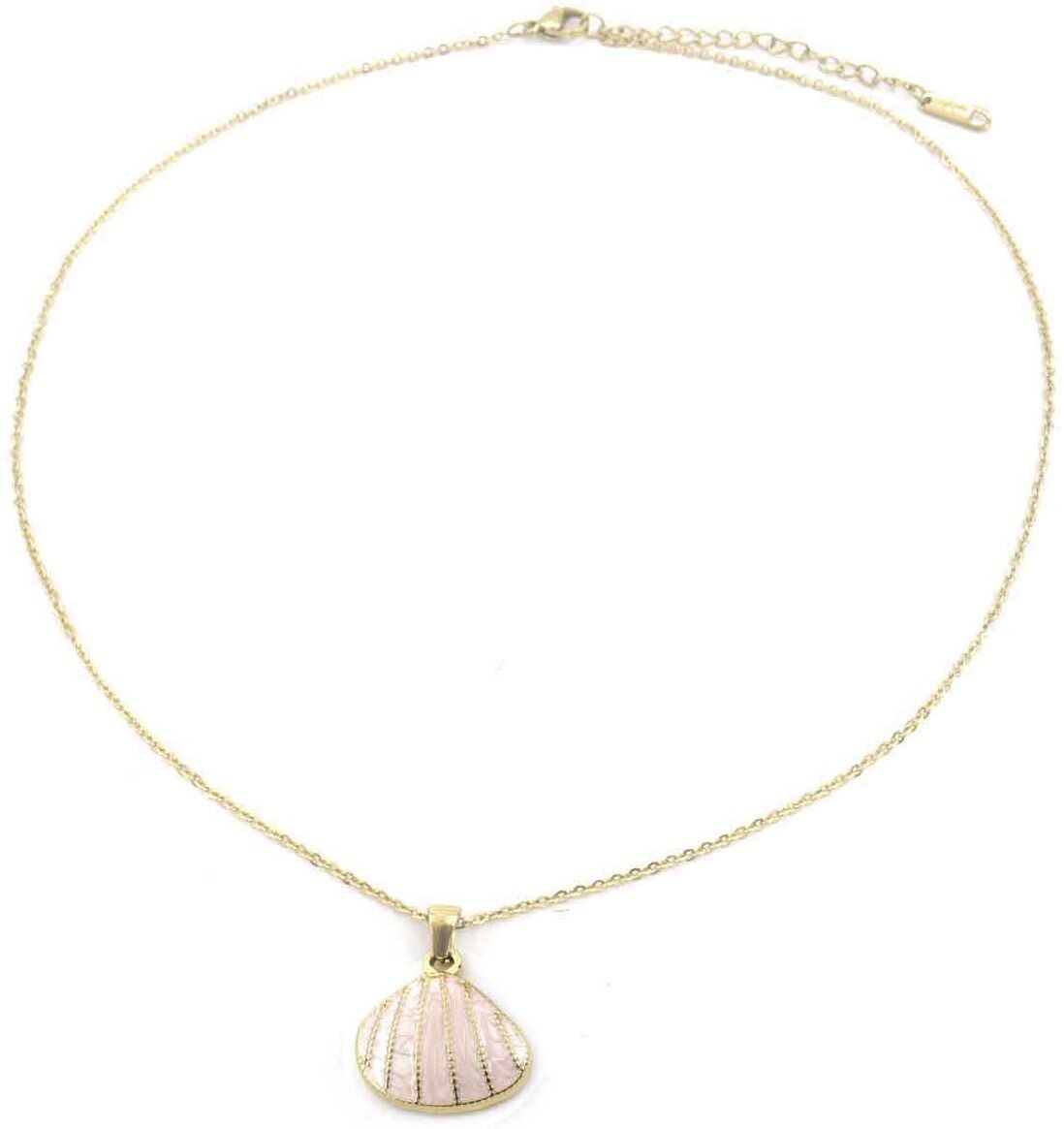 E-D9.1 N103-083G-3 S. Stahlkette 2.3cm Muschel Rosa