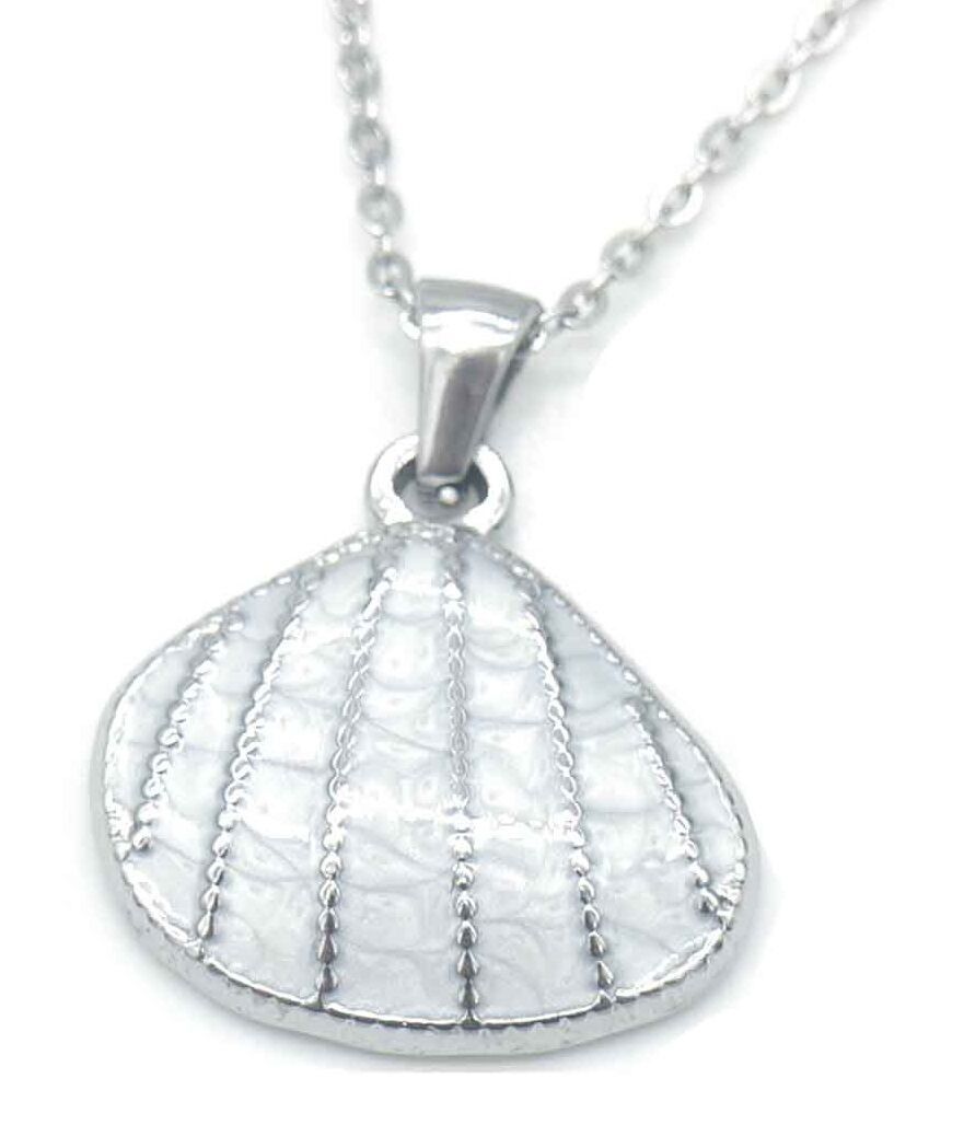 F-F4.4 N103-083S-2 S. Stahlkette 2.3cm Muschel Weiß