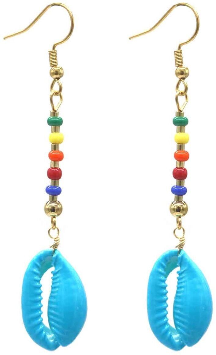 B-C20.5 E221-585-3 S.Stahlohrringe Muschel Blau