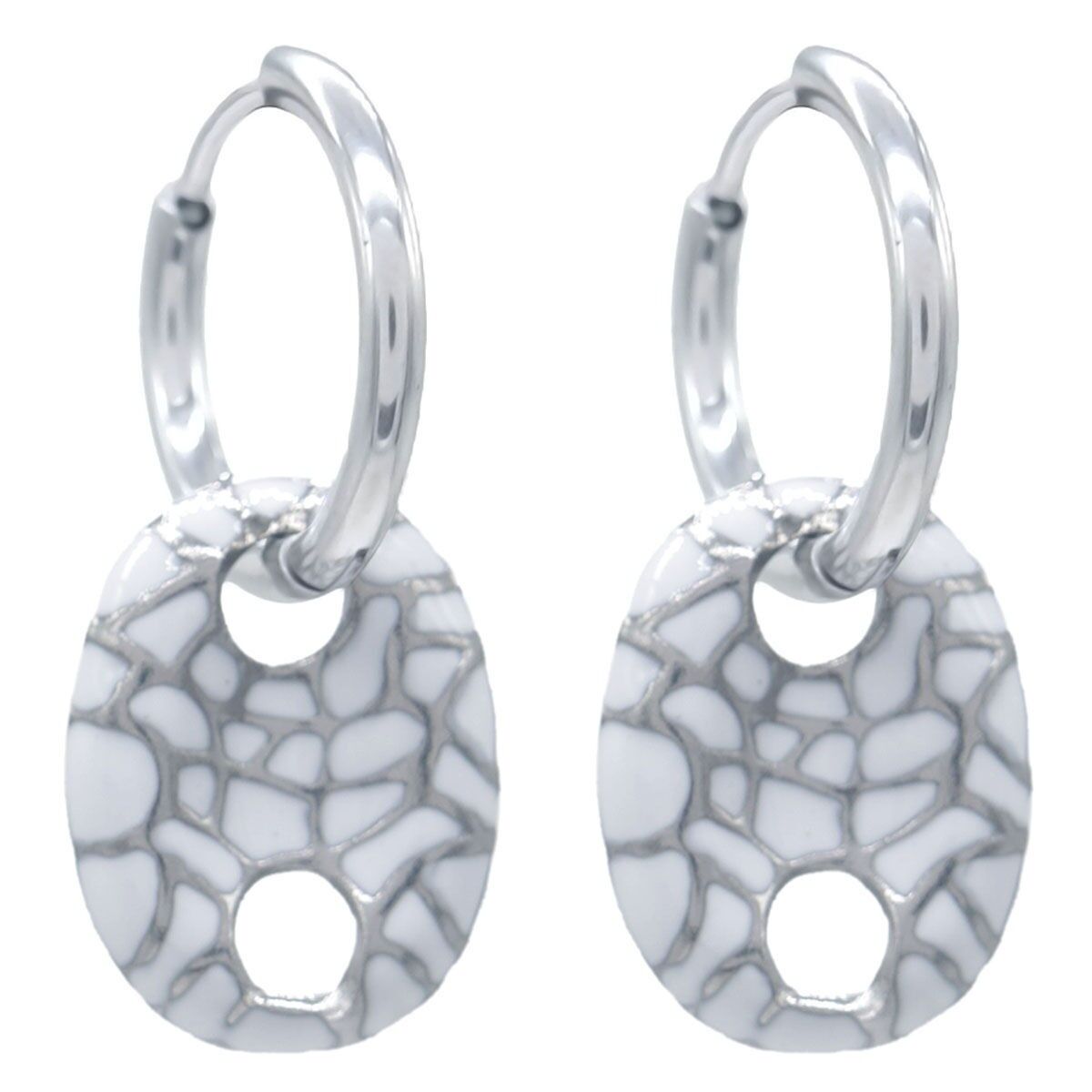 E-C20.4 E103-250S-5 S.Stahlohrringe 3cm Weiß