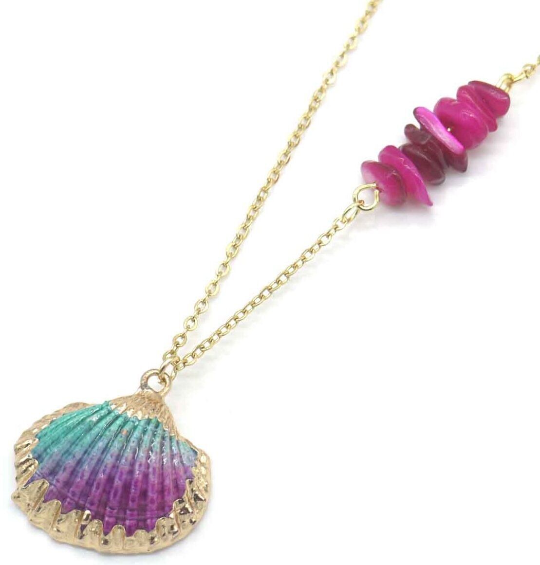 B-E23.1 N103-091 S.Stahl Halskette Muschel