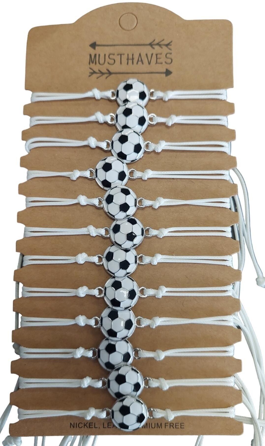 C-F10.1 B2403-002-2 Armband-Set Fußball Weiß - 12 Stück