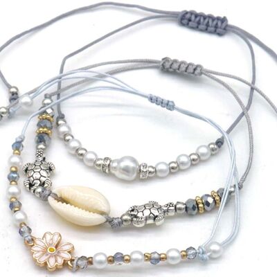 A-D12.1 B830-022-2 Juego de pulseras 3 piezas gris