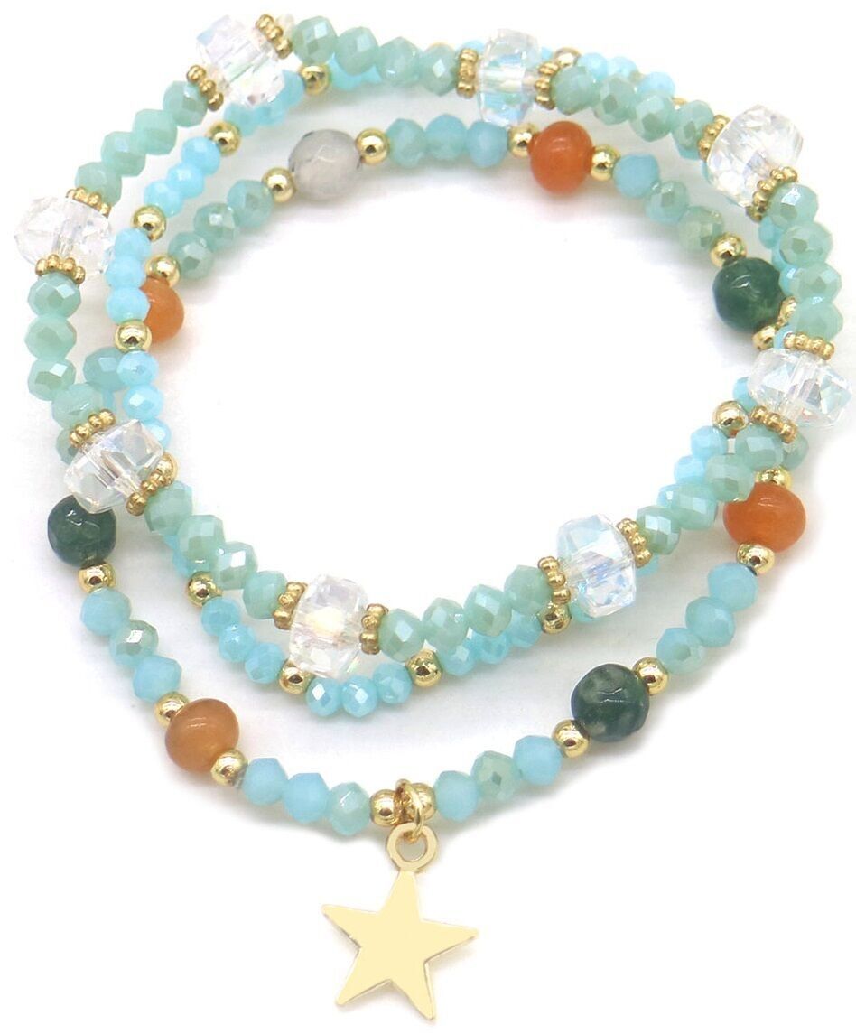 C-D1.2 B1661-061-2 Set bracciale perle di vetro