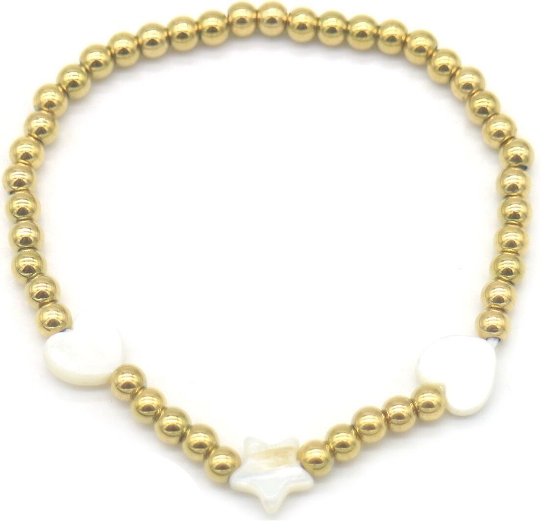 E-E15.1 B100-003-3 S.Bracciale in acciaio Cuori Stella