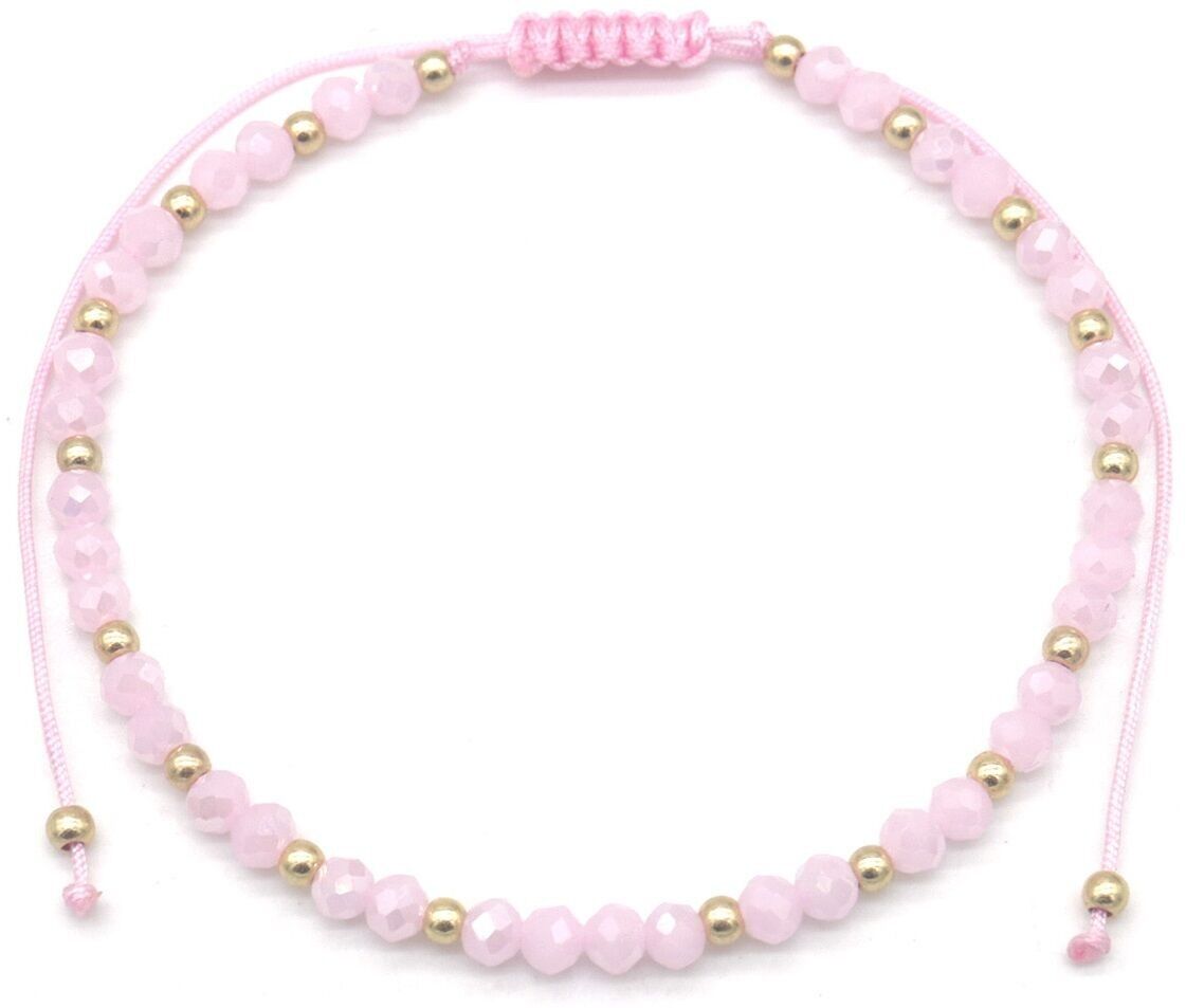 G-E11.1 ANK830-061-2 Cavigliera Perle di vetro Rosa