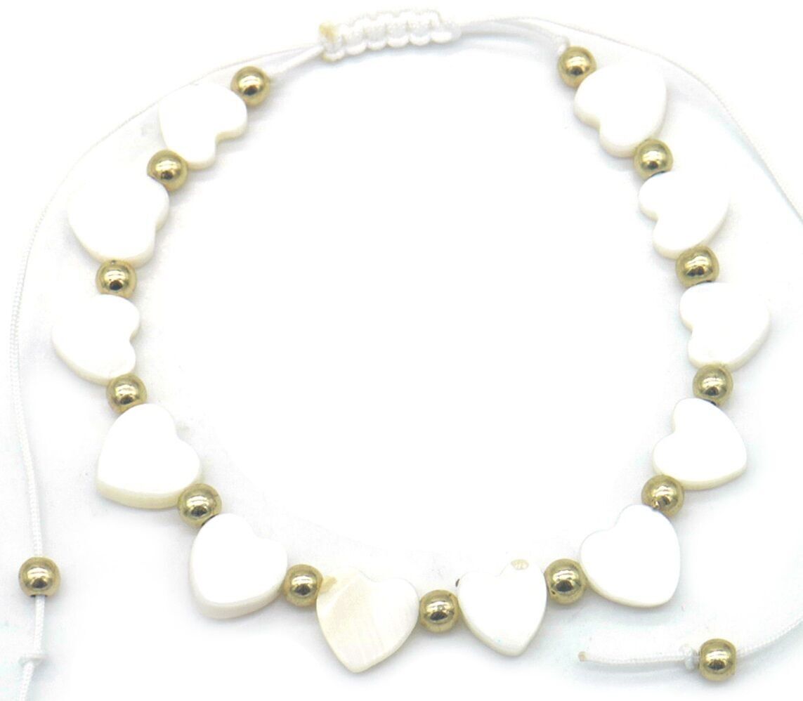 G-E11.2 ANK830-071-1 Cavigliera con cuori di conchiglia