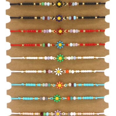 A-F12.2 B2434-002 Juego de pulseras Flores 12 piezas
