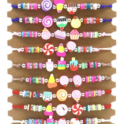 B-E22.1 2 B2434-003 Juego de pulseras Cupcakes-Helados 12 piezas