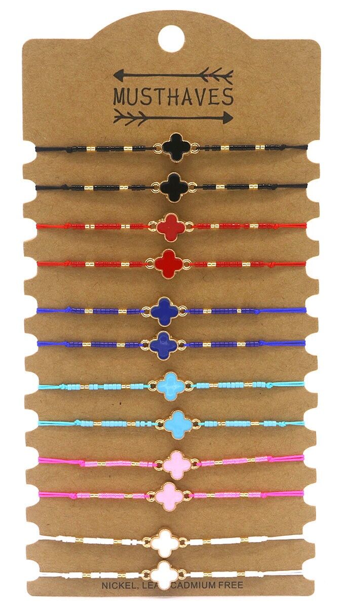 B-E21.3 B2434-005 Set di braccialetti Trifogli 12 pezzi