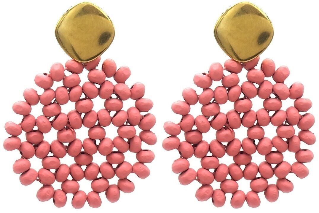 J-D7.2 E103-227G S.Orecchini in acciaio rosa 5 cm