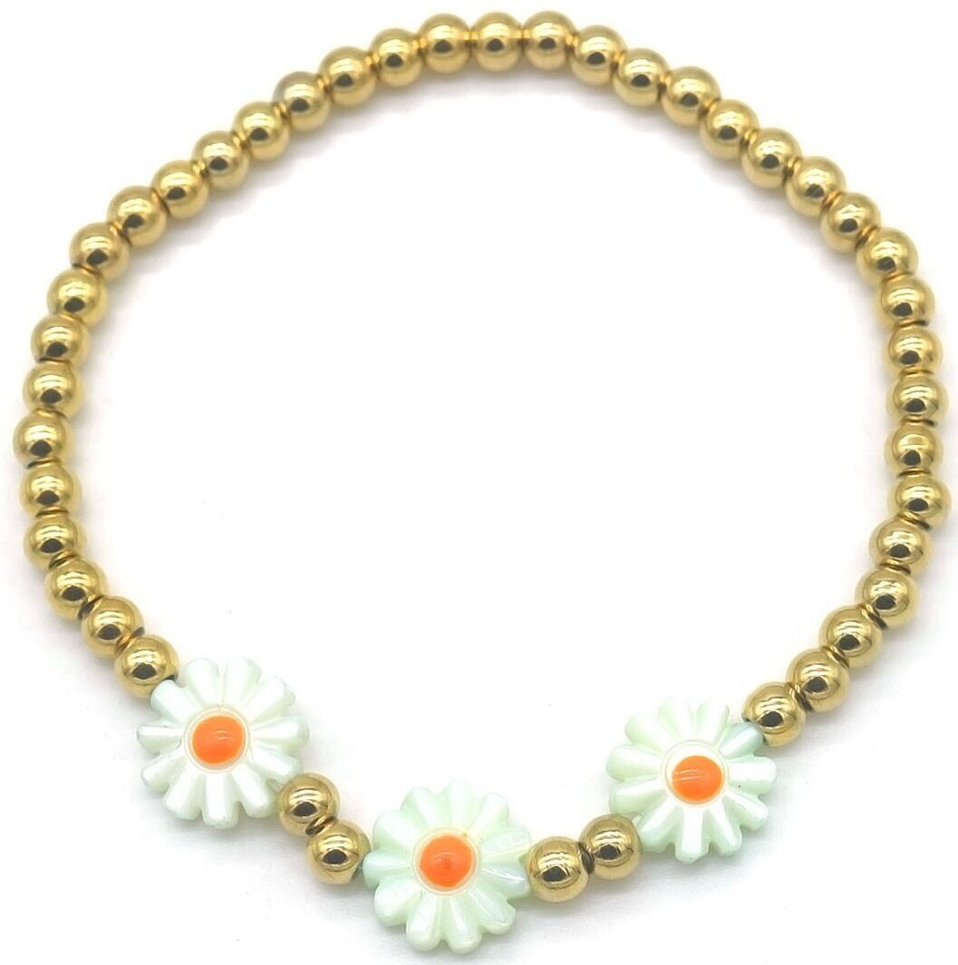 F-C8.3 B1661-133-2 S.Bracciale in acciaio con fiori