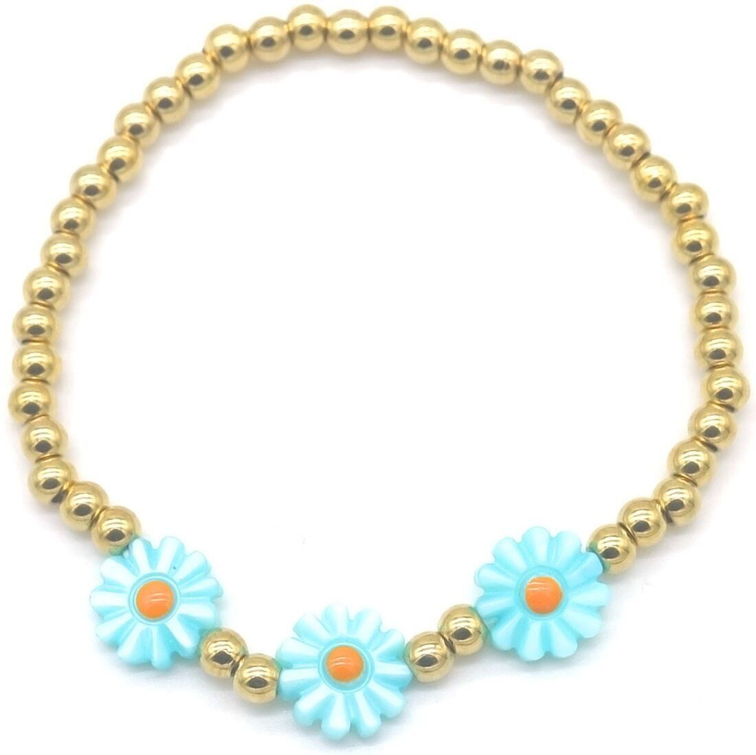 F-C23.1 B1661-133-3 S.Bracciale in acciaio con fiori