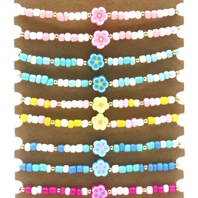 B-D21.3 B2434-004 Juego de pulseras Flores 12 piezas
