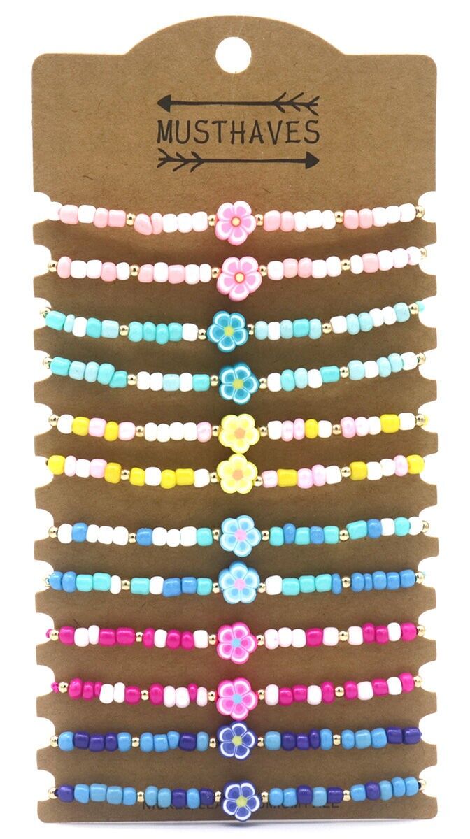 B-D21.3 B2434-004 Set di bracciali con fiori 12 pezzi
