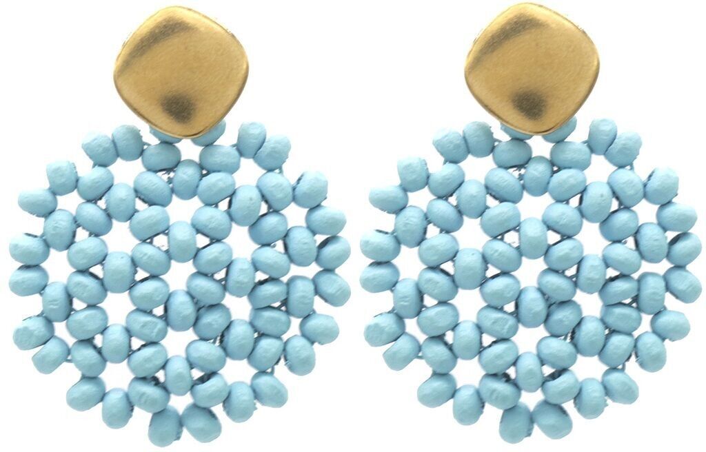 J-D7.3 E103-227G S.Orecchini in acciaio Statement blu 5 cm