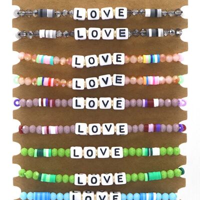 F-B13.1 B2343-011 Juego de pulseras LOVE 12 piezas