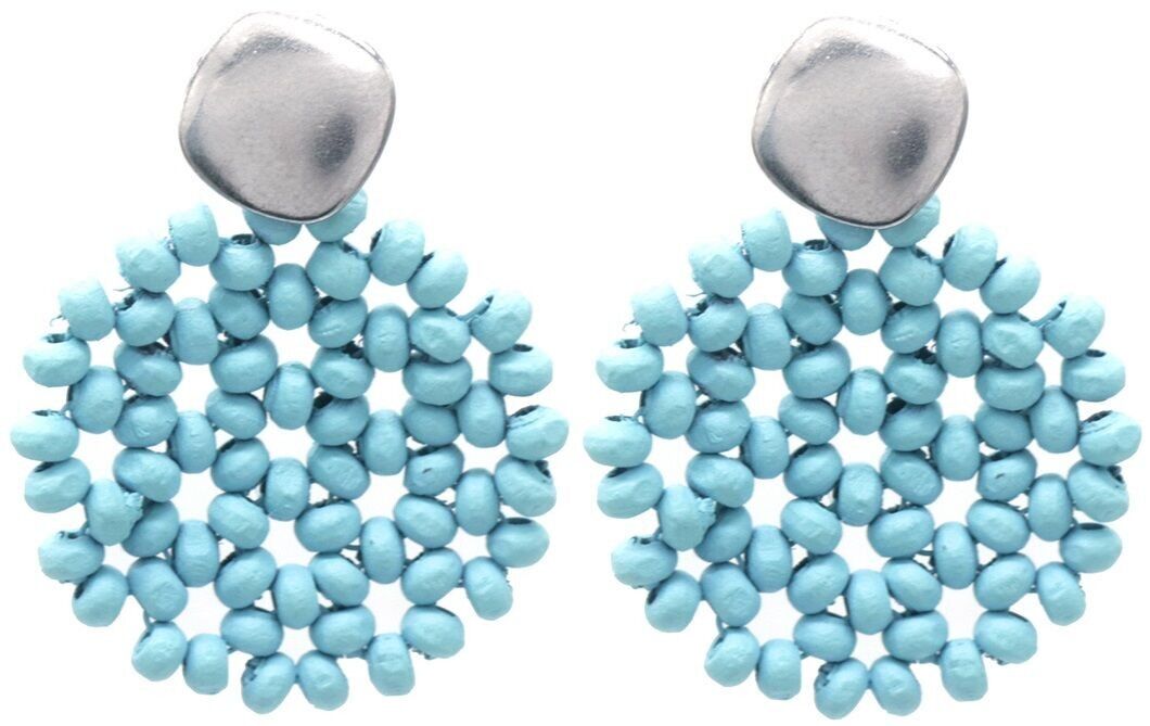 J-F10.2 E103-227S S.Orecchini in acciaio Statement blu 5 cm