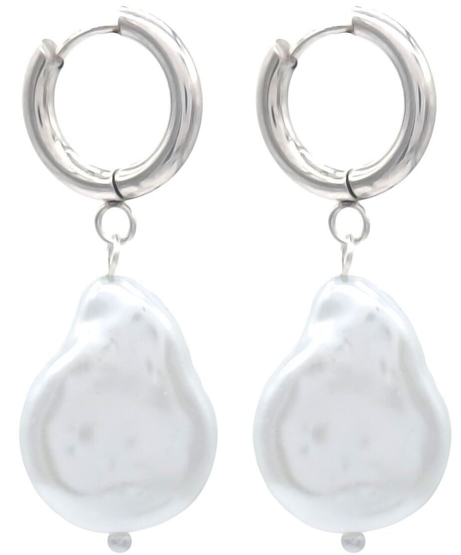 G-A5.5 E103-229S S. Orecchini in acciaio Perla 3.5cm