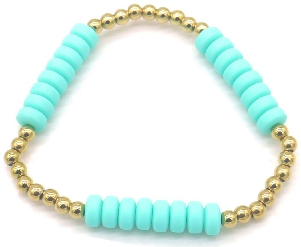 D-A10.2 B1661-139-4 S.Bracciale in acciaio Surfbeads Blu