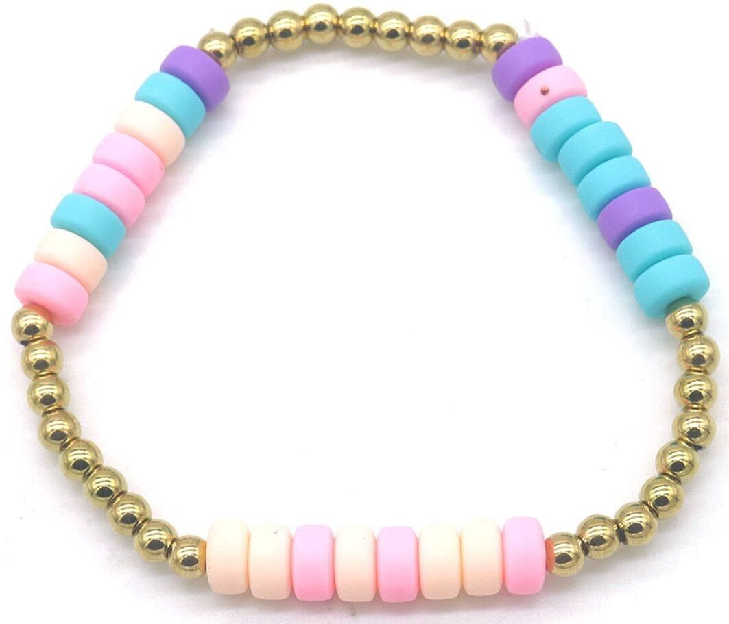 D-E23.2 B1661-139-5 S.Bracciale in acciaio Surfbeads Multi Mixed