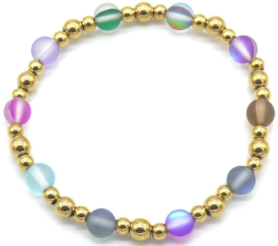 D-B23.2 B100-022 Bracciale S.Perline d'acciaio