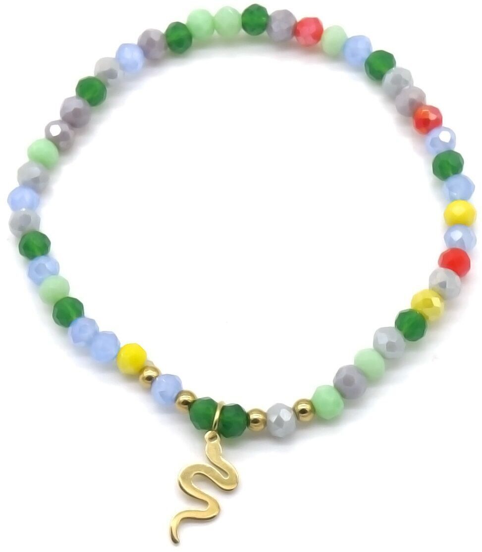 E-A15.1 B100-005-2 S.Bracciale in acciaio con perle di vetro