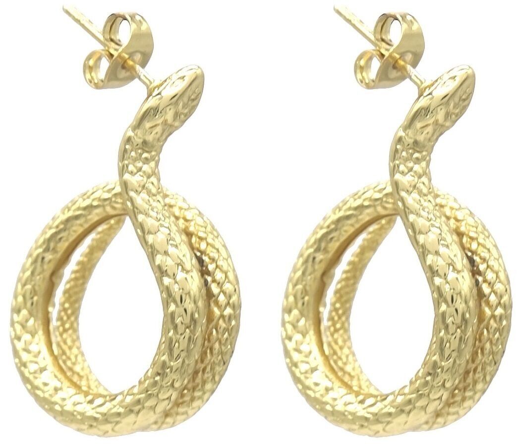E-E24.2 E126-089G S.Orecchini in acciaio a forma di serpente 3 cm