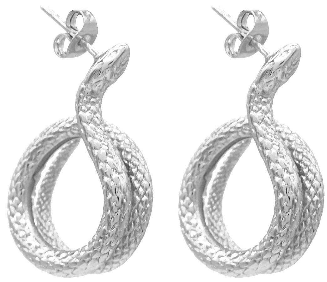F-C5.1 E126-089S S.Orecchini in acciaio a forma di serpente 3 cm