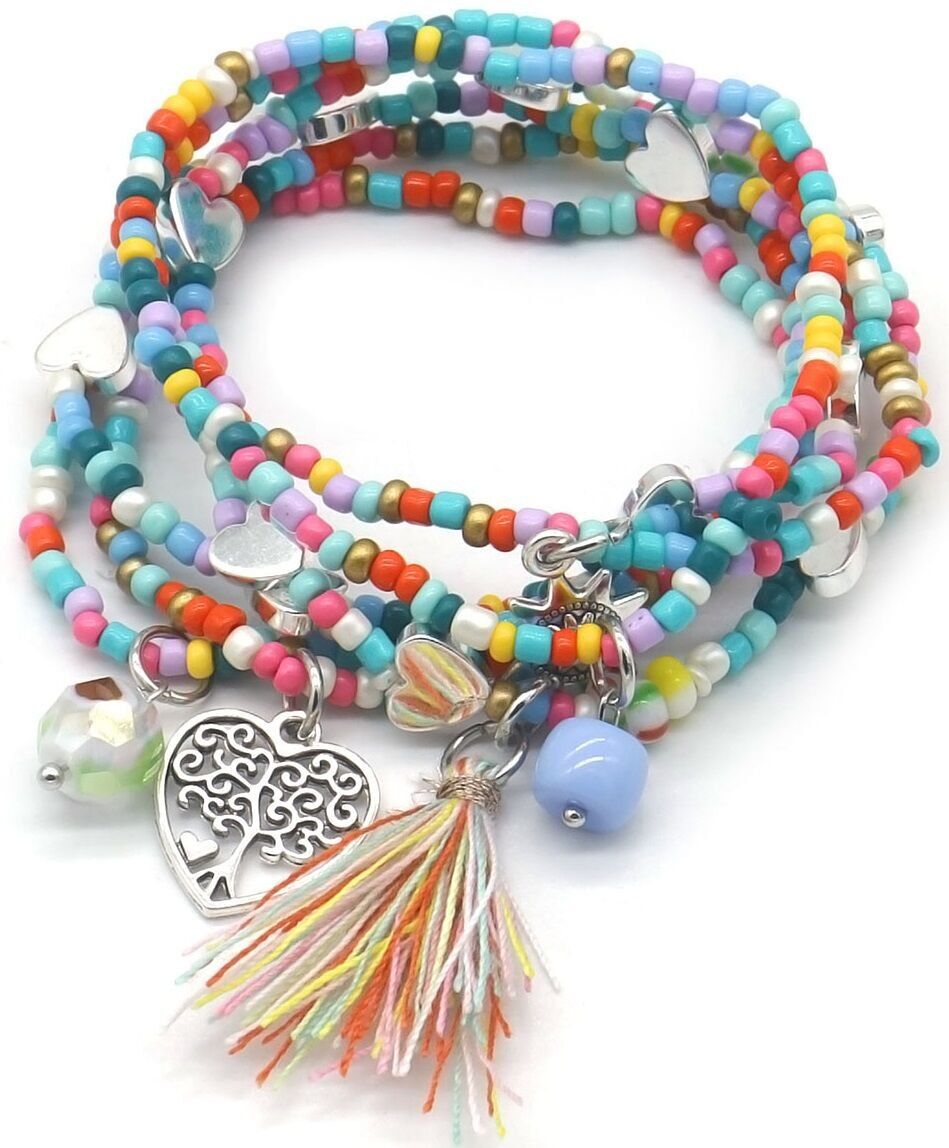 G-C22.3 B1670-041 Set bracciale perle di vetro