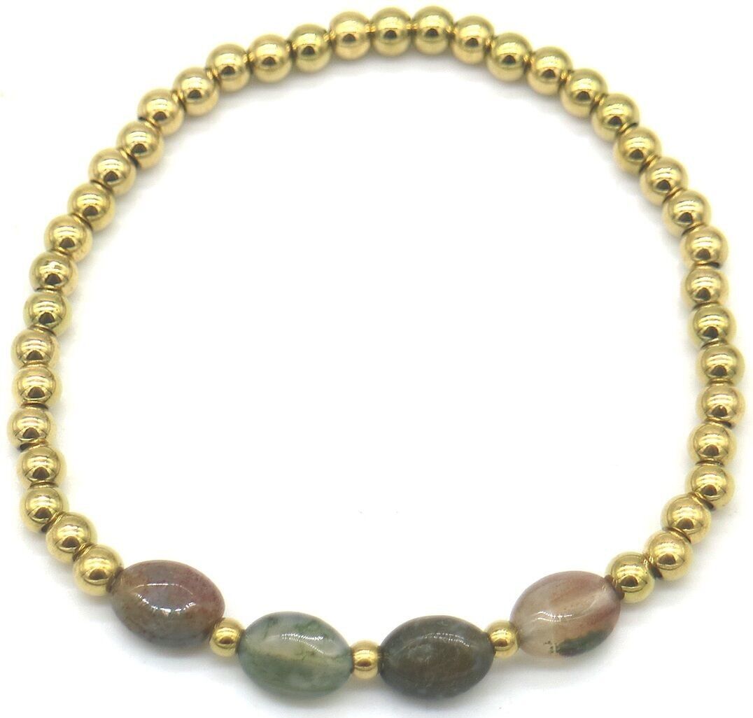 G-A21.3 B100-027-4 S.Bracciale in acciaio con pietre