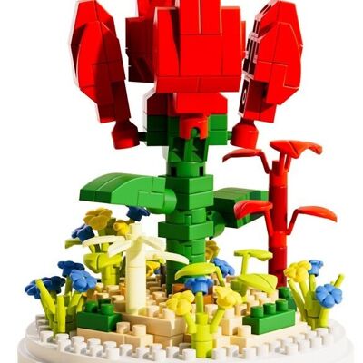T-F3.1 T2381-007 Mini Building Blocks Flower 10x7cm