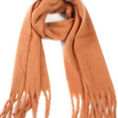 K-F2.1 SCARF705-002 No. 9 Scarf Tassels 200x43cm Brown