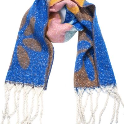 K-F3.1 SCARF705-234-4 Winter Scarf Flower 190x40cm