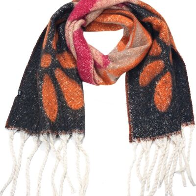 K-F8.2 SCARF705-234-8 Winter Scarf Flower 190x40cm