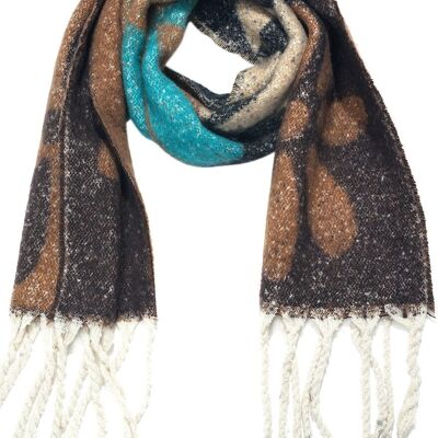 K-C3.1 SCARF705-234-6 Winter Scarf Flower 190x40cm