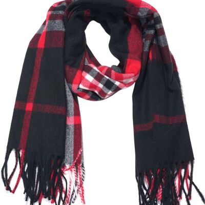 R-O3.1 SCARF705-199-9 Scarf Soft Checkered 180x70cm