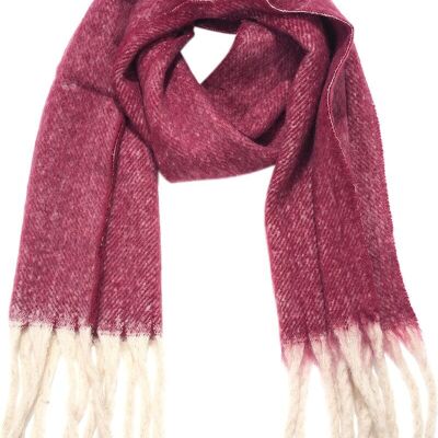 Y-F2.3 SCARF705-123-5 Écharpe d'hiver 190x40cm Rouge