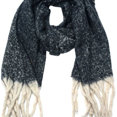 Z-F4.Écharpe d'hiver 4 SCARF705-123-8 190x40cm Noir