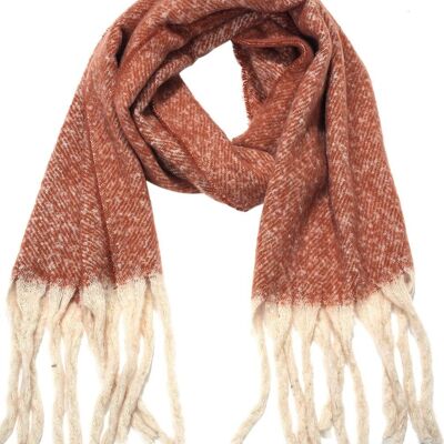 Y-E3.3 SCARF705-123-7 Écharpe d'hiver 190x40cm Marron