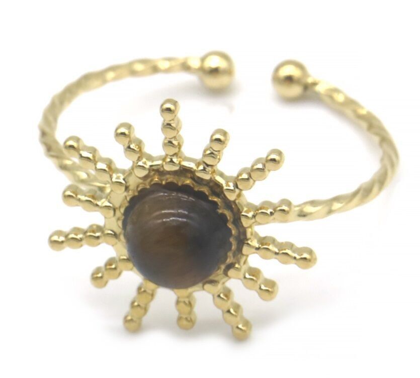 A-B20.2 R091-023G-2 S.Stahlring mit Steinen, verstellbar