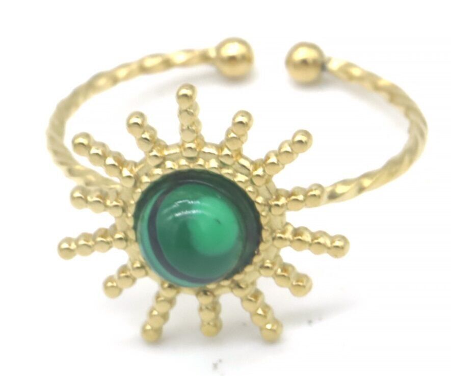 B-B18.4 R091-023G-1 S.Stahlring mit Steinen, verstellbar