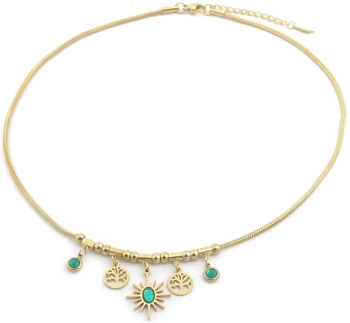 J-B6.2 N089-029G S.Stahl Halskette Charms