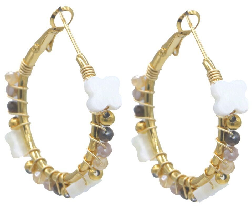 G-D18.3 E221-605-3 S. Stahlohrringe Kleeblätter 3.5cm