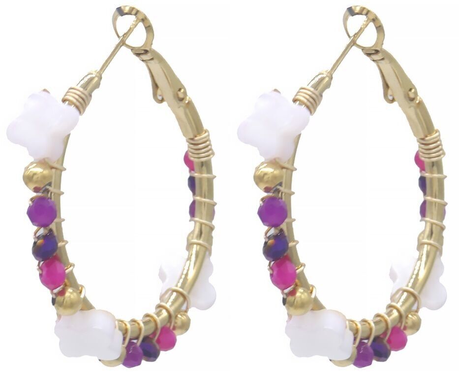 G-D17.4 E221-605-4 S. Stahlohrringe Kleeblätter 3.5cm