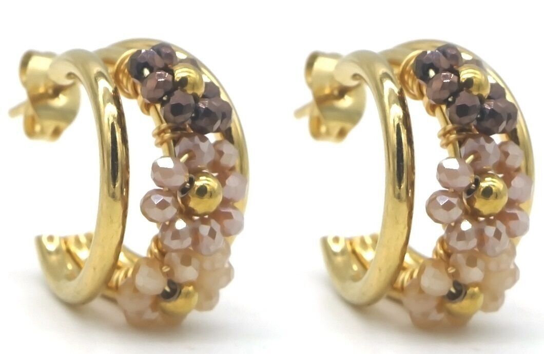 G-F17.5 E221-610-1 S. Stahlohrringe Blumen 1.8cm