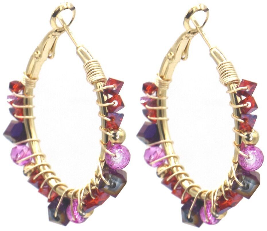 G-D6.4 E221-609-1 S. Stahlohrringe Kleeblätter 3.5cm