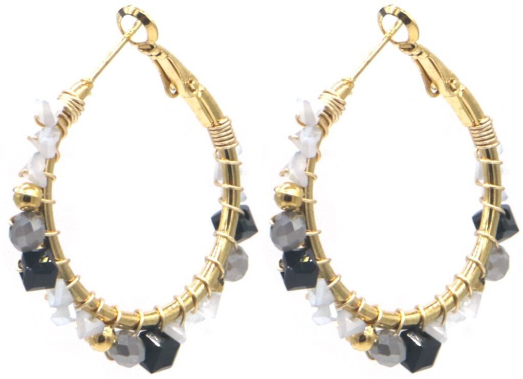 G-D4.1 E221-609-2 S. Stahlohrringe Kleeblätter 3.5cm