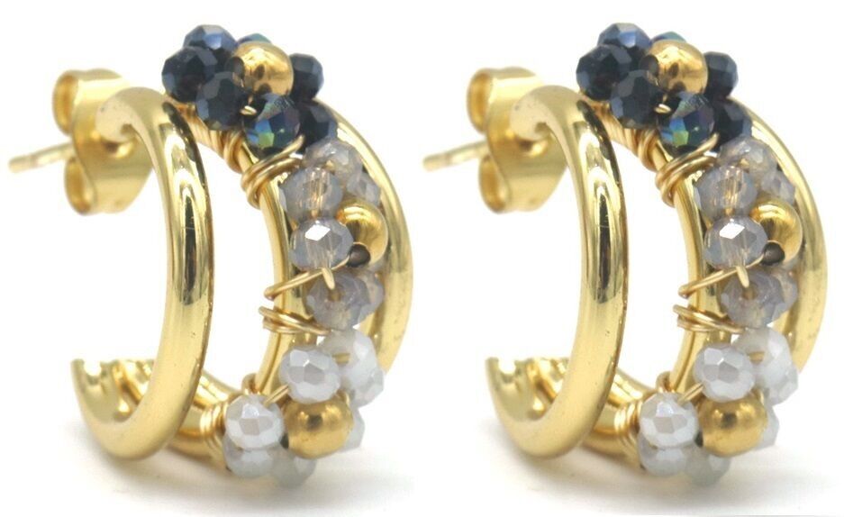 G-F4.4 E221-610-3 S. Stahlohrringe Blumen 1.8cm